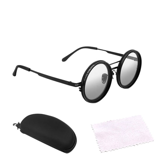 2025 Adjustable Tint Polarized Round Sunglasses with ND9 Stepless Control for Cycling Beach Outdoor Activities