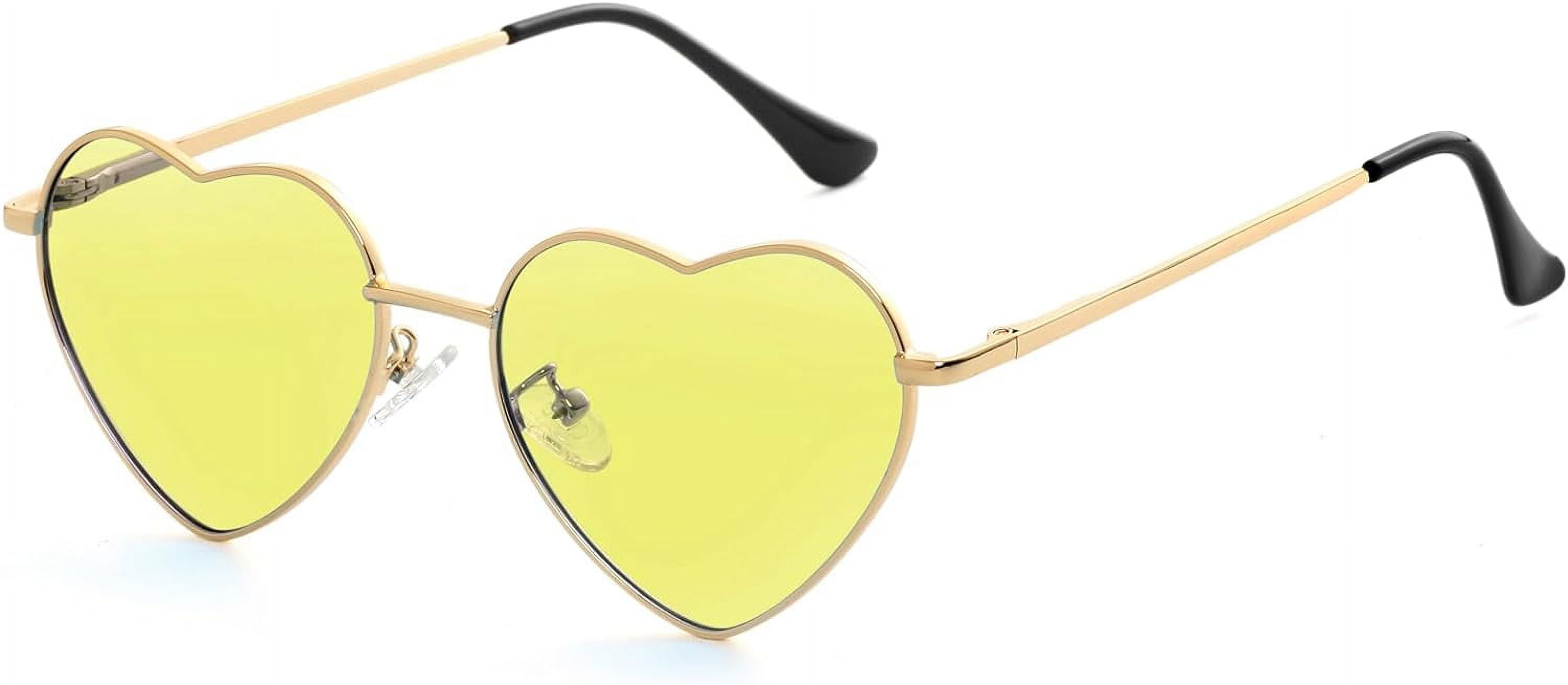 Polarized Heart Sunglasses for Women Metal Frame Fashion  display picture 1