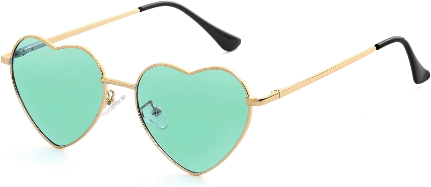 Polarized Heart Sunglasses for Women Metal Frame Fashion  display picture 1