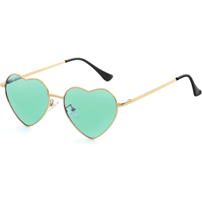 Polarized Heart Sunglasses for Women Metal Frame Fashion  display picture 2