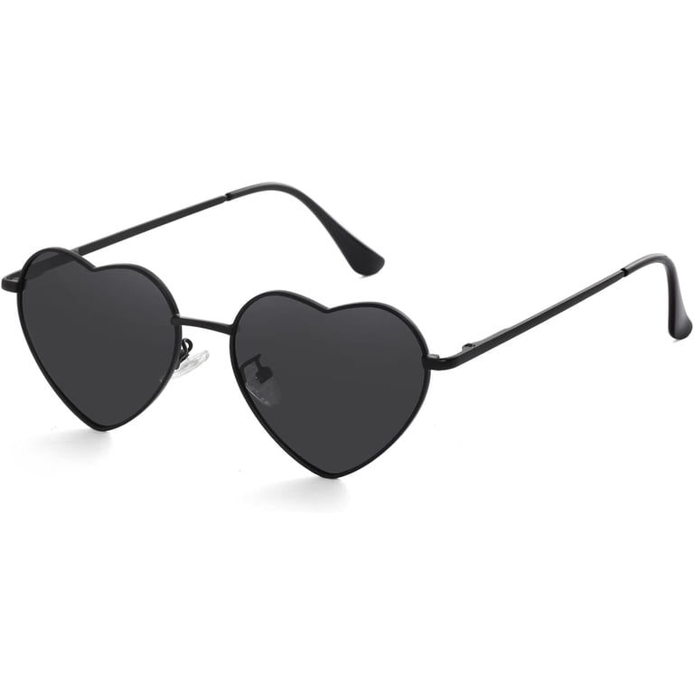Polarized Heart Sunglasses for Women Metal Frame Fashion  display picture 3