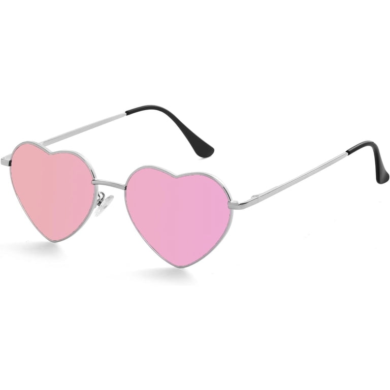 Polarized Heart Sunglasses for Women Metal Frame Fashion  display picture 2