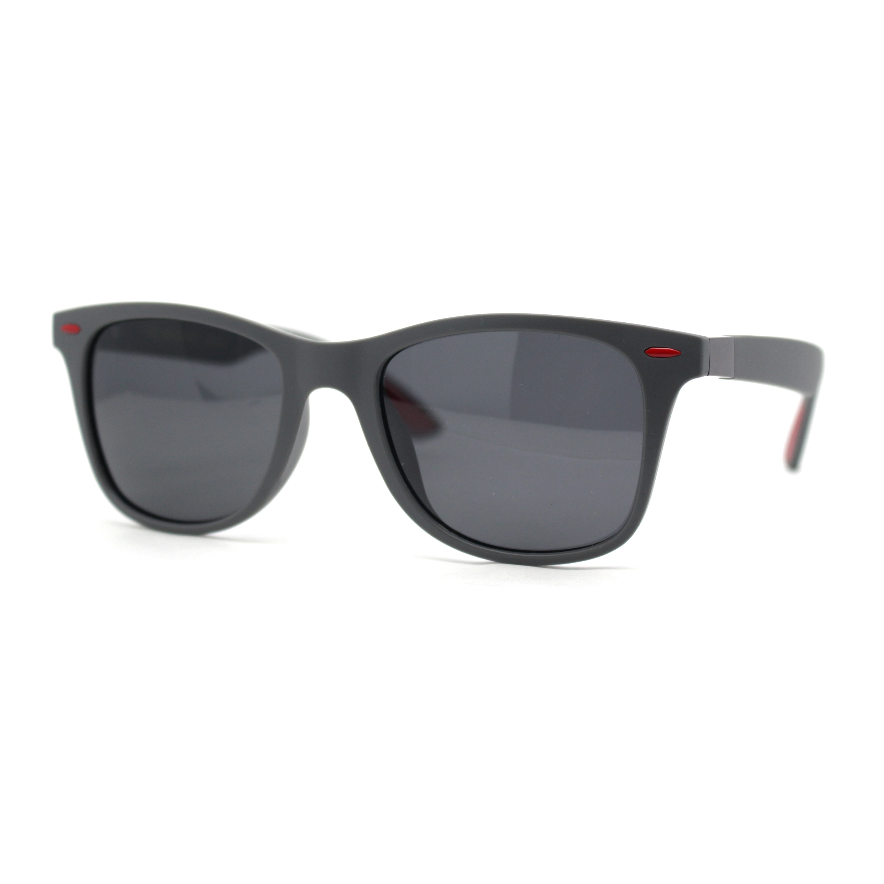 Polarized Hipster Horn Rim Mens Rectangular Retro Sunglasses 