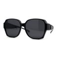 thumbnail image 1 of Polarized Large Oversized Barricade Rectangle Fit Over OTG Sunglasses All Black, 1 of 4