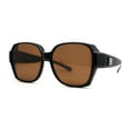 thumbnail image 1 of Polarized Large Oversized Barricade Rectangle Fit Over OTG Sunglasses Black Brown, 1 of 4