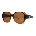 thumbnail image 1 of Polarized Large Oversized Barricade Rectangle Fit Over OTG Sunglasses Brown Beige, 1 of 4