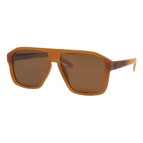 Polarized Lens Sunglasses Men's Retro Designer Fashion Square Matte Brown UV400