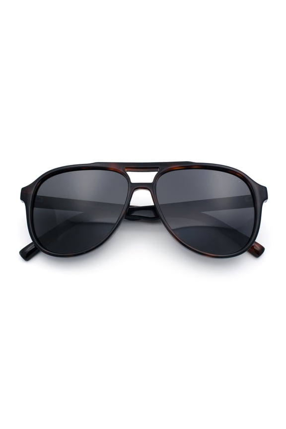 Polarized Luxury Gentlemanly Iconic Plastic Racer Euro Style Sunglasses [Tortoise - Black]