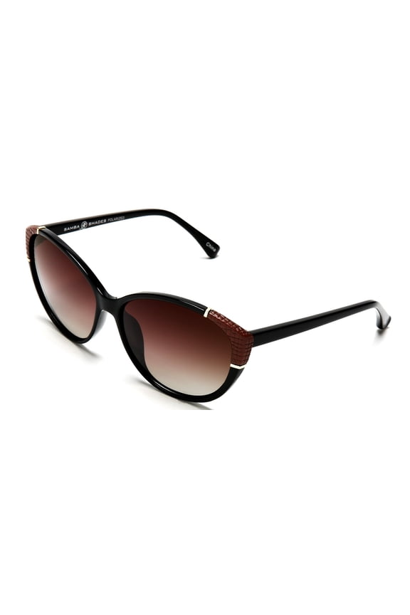 Polarized Marilyn's Cat Eye Fashion Sunglasses Black - Black