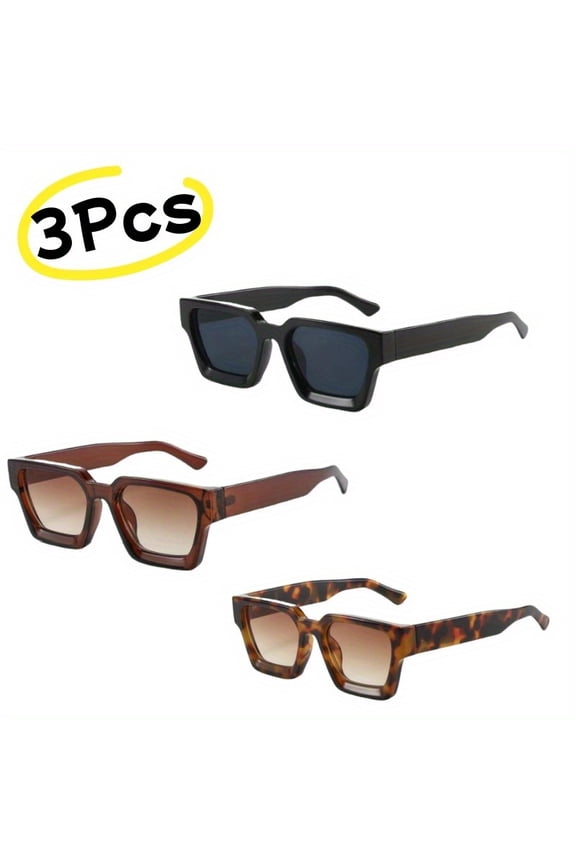 Polarized Men'S And Women'S Fashion Glasses | 3 PACK | Lightweight | Classic Square | Daily Sports Additions | Golf Running Fishing | Birthday Gift Holiday