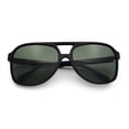 thumbnail image 1 of Polarized Mens Classic Oversized Racer Sport Plastic Sunglasses Matte Black - Green, 1 of 8