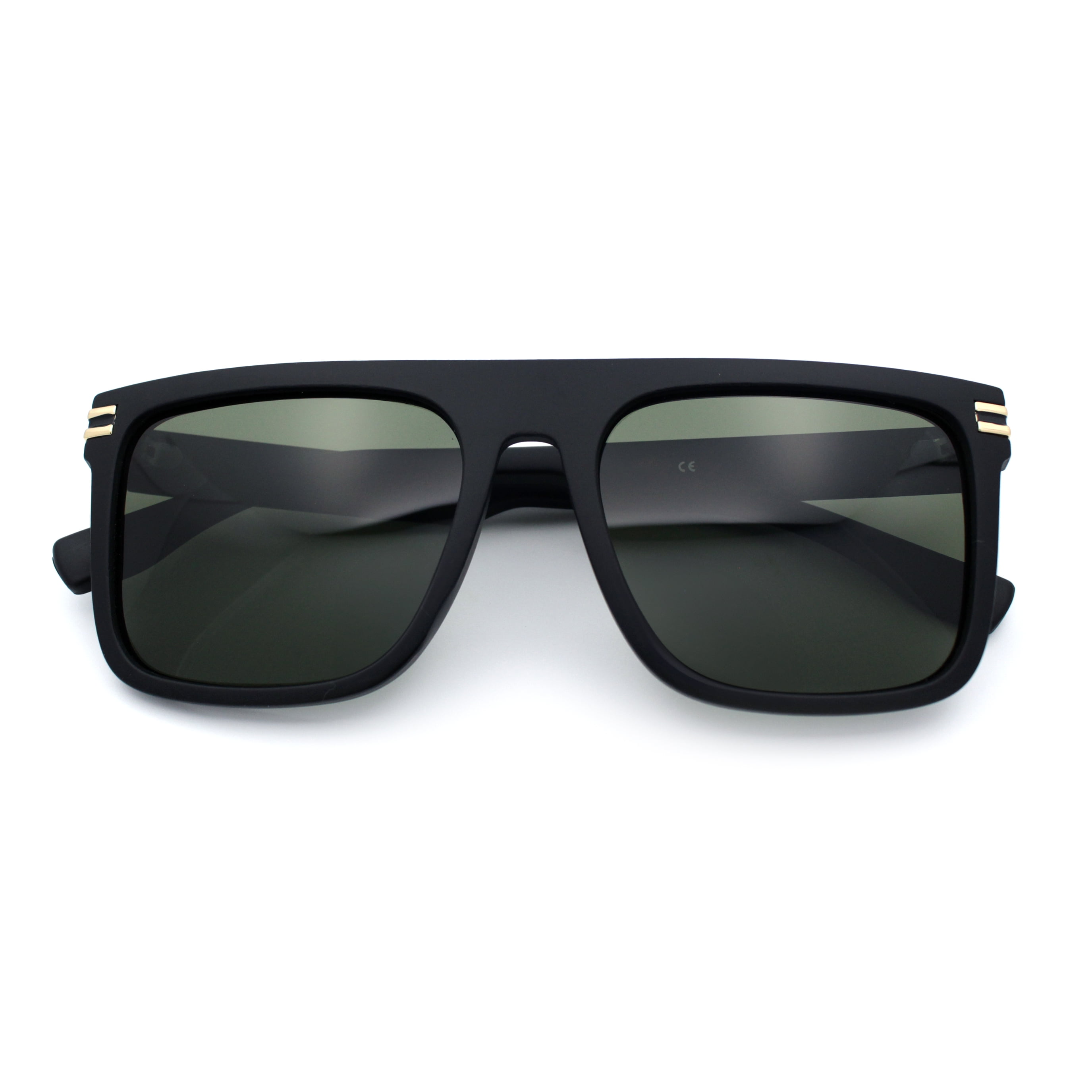 Matte black flat top sunglasses sale