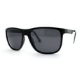 thumbnail image 1 of Polarized Mens Flat Top Rectangular Sport Horn Rim Sunglasses Shiny Black, 1 of 4