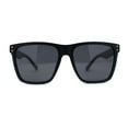thumbnail image 1 of Polarized Mens Gentlemans Horn Rim Plastic Hipster Sunglasses Matte Black, 1 of 4