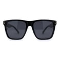 thumbnail image 1 of Polarized Mens Gentlemans Horn Rim Plastic Hipster Sunglasses Shiny Black, 1 of 4