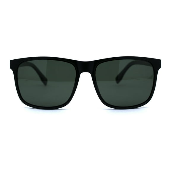 Polarized Mens Hipster Gentlemans Horn Rim Sunglasses Matte Black Green
