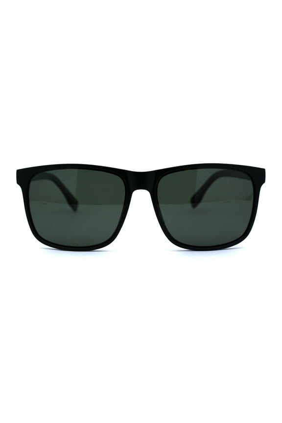 Polarized Mens Hipster Gentlemans Horn Rim Sunglasses Matte Black Green