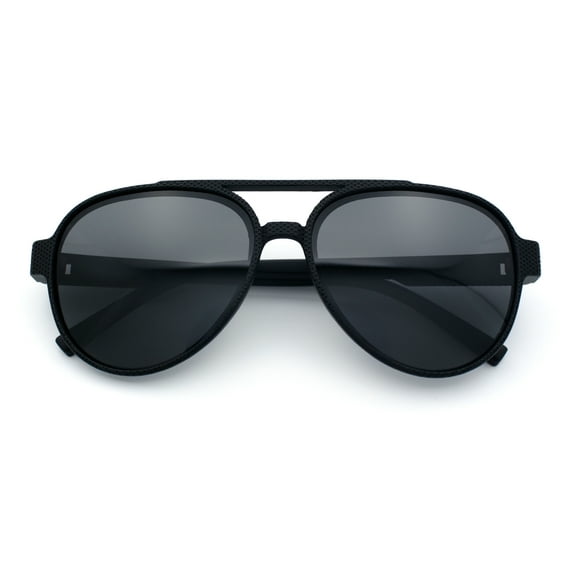 Polarized Mens Metal Flex Hinge Round Fashion Racer Plastic Sunglasses All Black