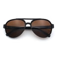 thumbnail image 1 of Polarized Mens Metal Flex Hinge Round Fashion Racer Plastic Sunglasses All Brown, 1 of 8