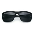 thumbnail image 1 of Polarized Mens Rectangle Plastic Sport Horn Rim Sunglasses Matte Black - Black, 1 of 1