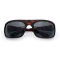 thumbnail image 1 of Polarized Mens Rectangle Wrap Classic Biker Style Sport Plastic Sunglasses Matte Tortoise - Black, 1 of 8