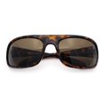 thumbnail image 1 of Polarized Mens Rectangle Wrap Classic Biker Style Sport Plastic Sunglasses Shiny Tortoise - Brown, 1 of 8