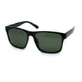 thumbnail image 1 of Polarized Mens Rectangular Minimal Sport Plastic Sunglasses Shiny Black Green, 1 of 4