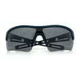 thumbnail image 1 of Polarized Mens Retro Sport Shield Wrap Around Plastic Rectangular Sunglasses Dark Green - Black, 1 of 8
