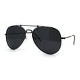 thumbnail image 1 of Polarized No Glare Mens Luxury Officer Style Metal Rim Sunglasses Gunmetal Black, 1 of 4