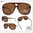 thumbnail image 1 of Polarized Oversize Large Thin Plastic Racer Mens Sport Sunglasses All Brown, 1 of 10
