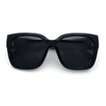 thumbnail image 1 of Polarized Oversized High Temple Horn Rim Fit Over Fashion Sunglasses All Black, 1 of 8