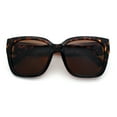 thumbnail image 1 of Polarized Oversized High Temple Horn Rim Fit Over Fashion Sunglasses Tortoise - Brown, 1 of 8