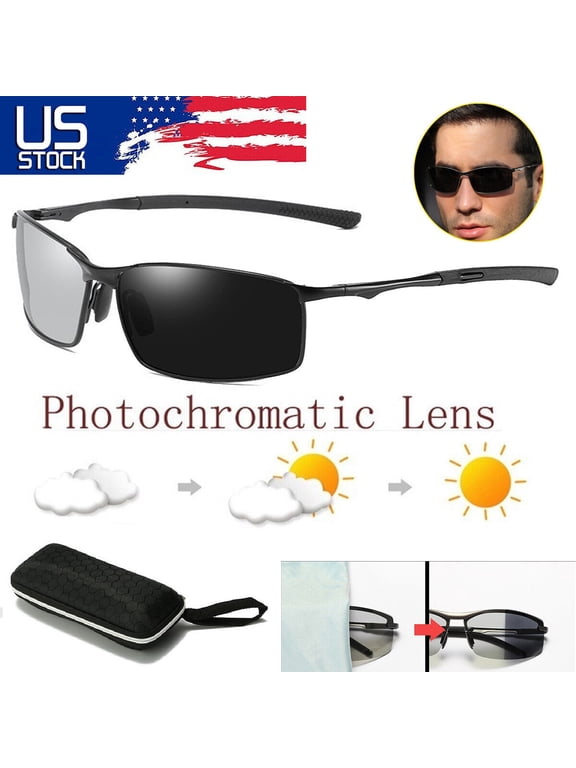 Polarized Photochromic Outdoor Sports Driving Sunglasses for Men Women AntiGlareEyewear Ultra-Light Sun Glasses