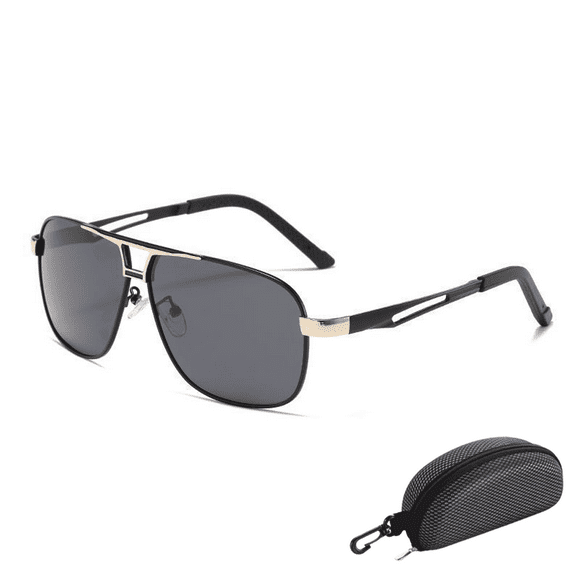 Polarized Photochromic Sunglasses for Men - UV400 Protection Clear Vision and Lightweight Sun Glasses for Driving Fishing Cycling Outdoor, with Carrying Case