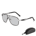 thumbnail image 1 of Polarized Photochromic Sunglasses for Men - UV400 Protection Clear Vision and Lightweight Sun Glasses for Driving Fishing Cycling Outdoor, with Carrying Case, 1 of 10