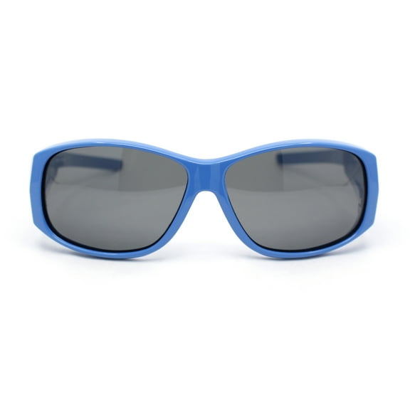 Polarized Pop Colorful Rectangular 60mm Fit Over Sunglasses Over Glasses Blue - Black