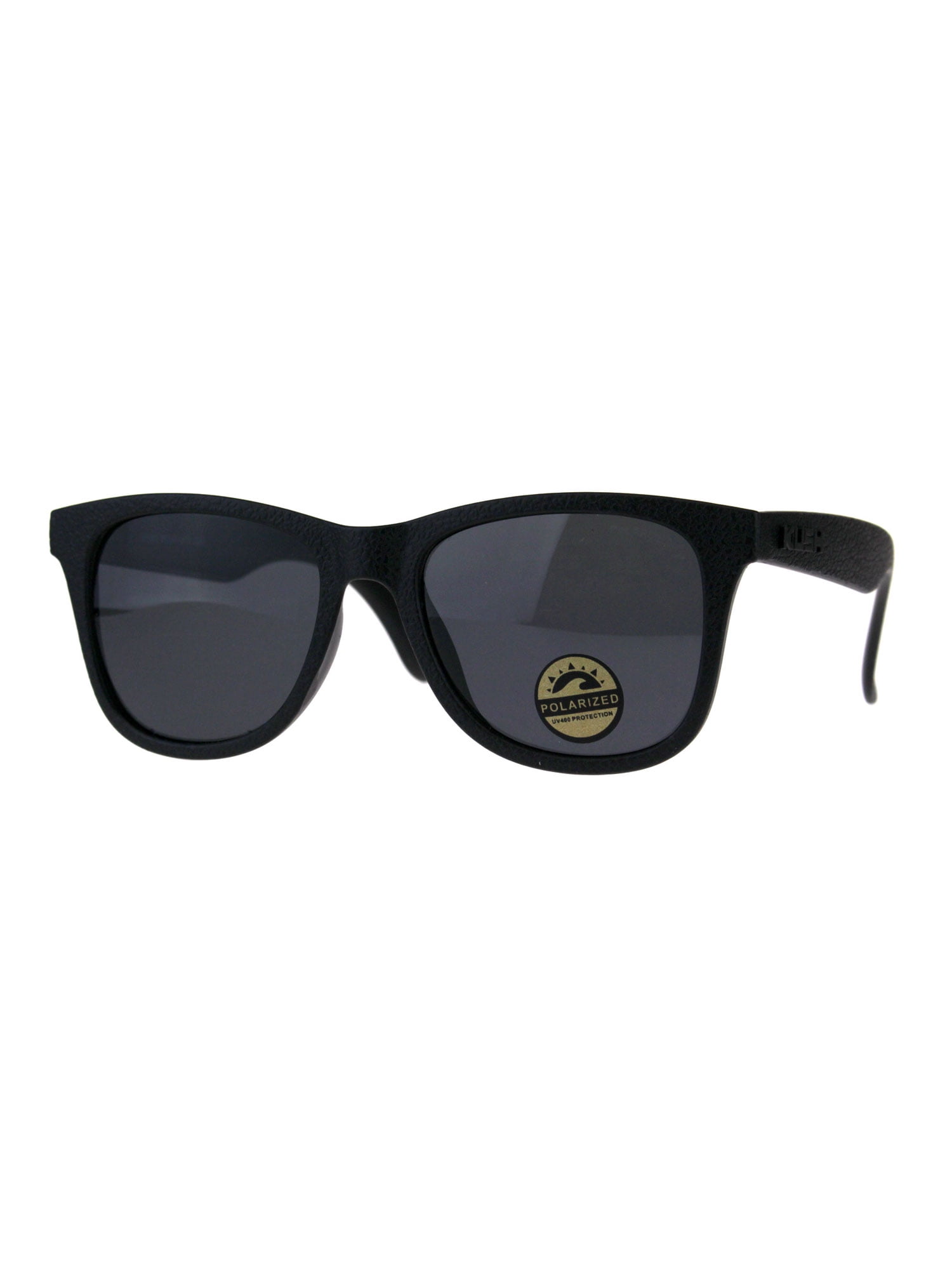 Polarized Premium Kush All Black Horn Rim Hipster Gangster Sunglasses Black Logo
