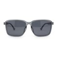 thumbnail image 1 of Polarized Rectangular Mens Gentlemanly Simple Frost Plastic Sunglasses Slate - Black, 1 of 4