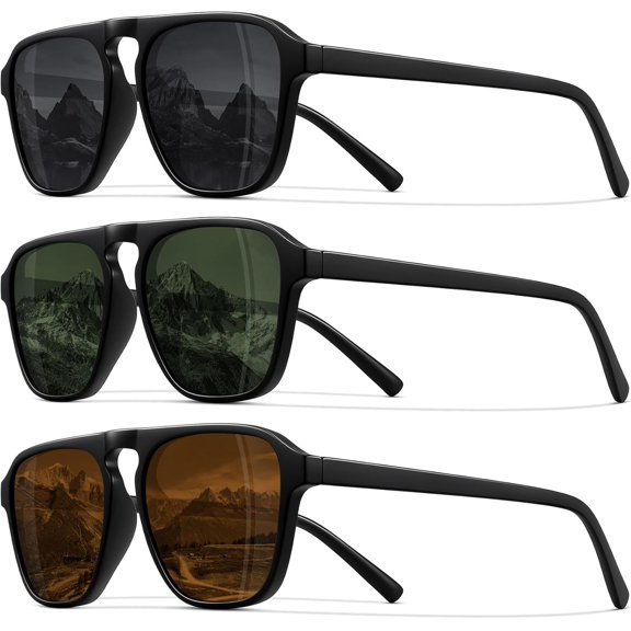 Polarized Retro Aviator Sunglasses for Men Women Classic Driving Running  Square Aviators Sun Glasses