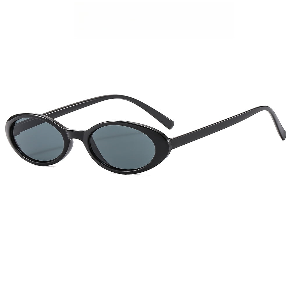 Polarized Retro Oval Sunglasses for Women and Men Small 90s Style