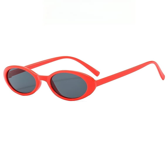 Polarized Retro Oval Sunglasses for Women and Men Small 90s Style