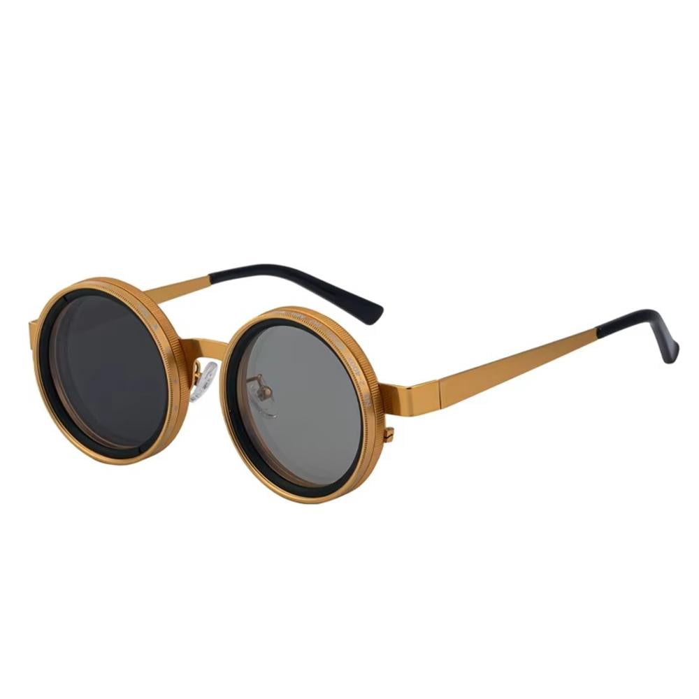 Polarized Round Steampunk ND9 Adjustable Dimming Sunglasses Men 2026 ...