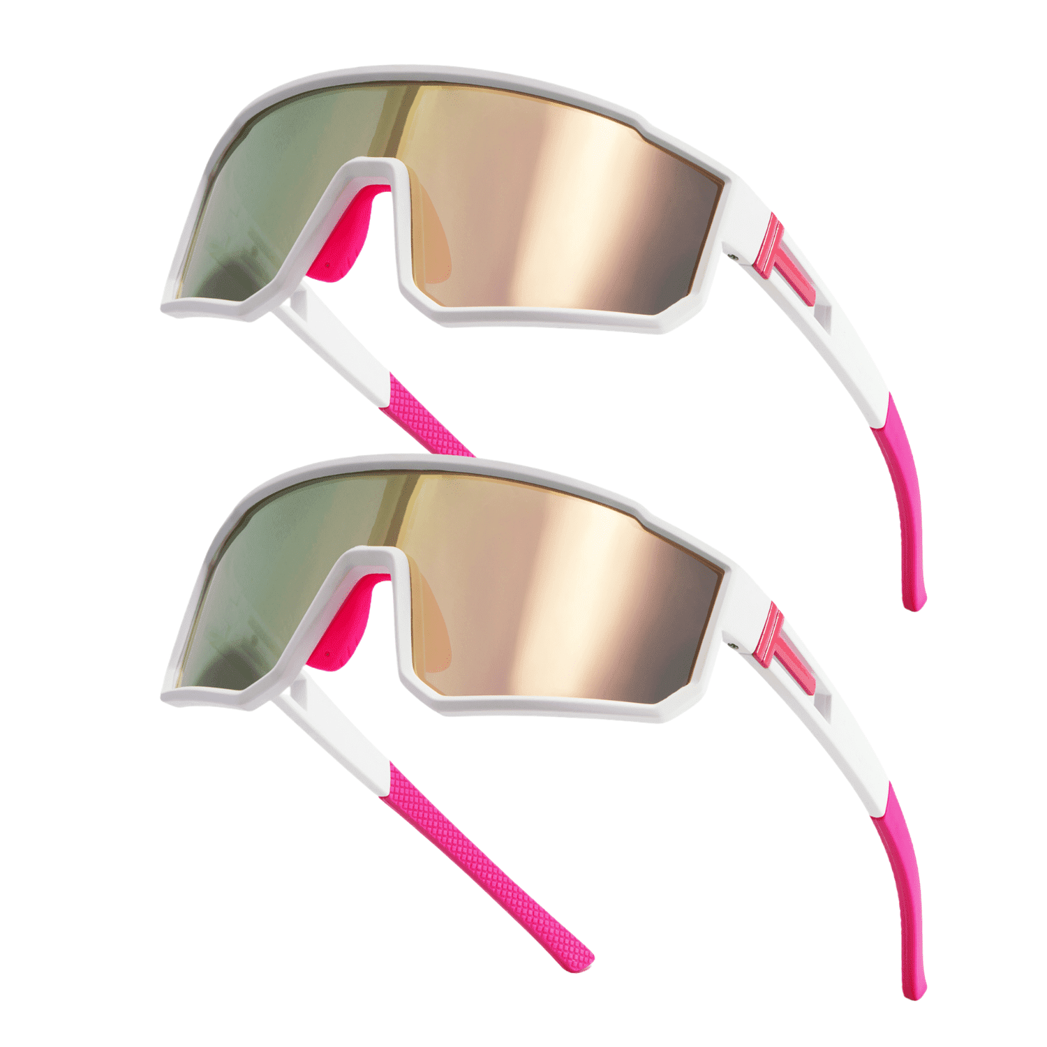 Polarized Running Sunglasses For Women, UV400 with Adjustble Nose Pad for Cycling,Hiking,Beach Volleyball (2 Pack)