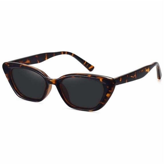 Polarized Small Cat Eye Sunglasses for Women, Retro Narrow Frame