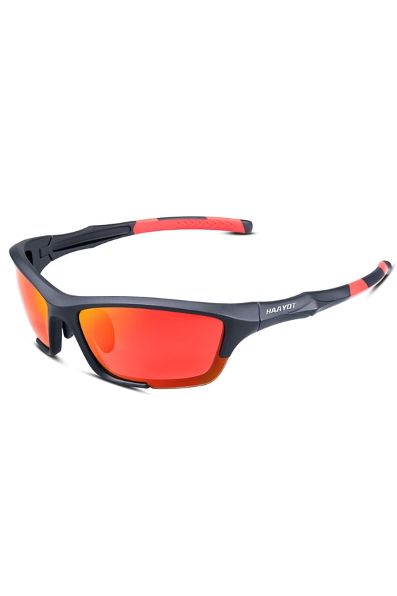 Polarized Sport Sunglasses for Men and Women, Flexible TR90 Frame for Cycling and Running