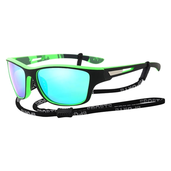 Polarized Sports Sunglasses For Men Women With Colorful Mirror Lens - Windproof Outdoor Eyewear With Adjustable Sports Lanyard - Ideal For Cycling, Running, Hiking, Fishing, Beach