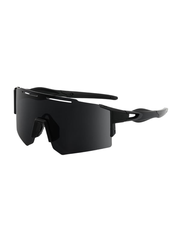 Polarized Sports Sunglasses Windproof Cycling Glasses With Uv400 Protection Lightweight Eyewear For Driving Fishing Cycling Mountain Bike(Black-One Size)