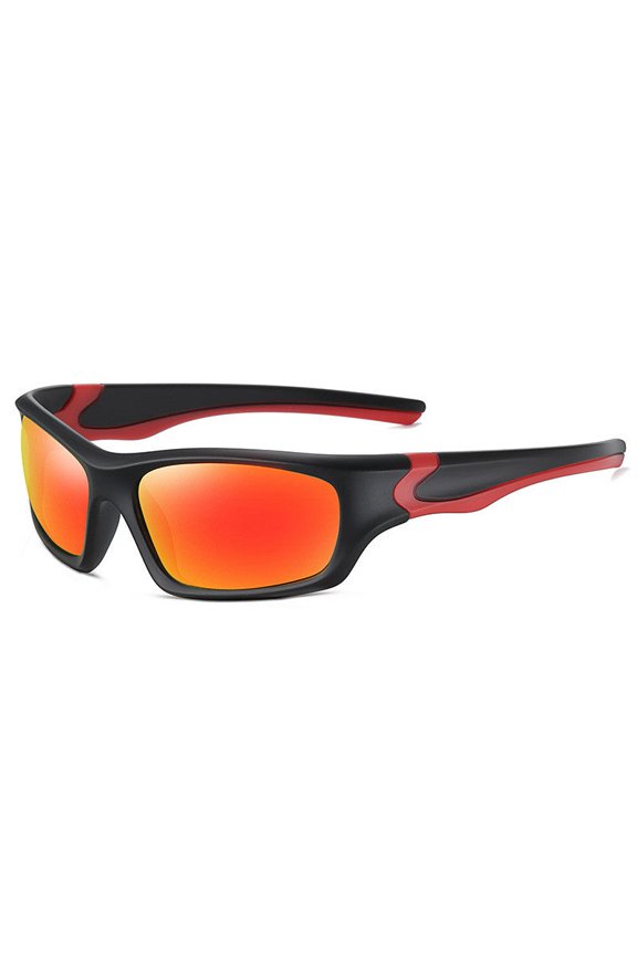 Mens Polarized Sunglasses Titanium Plastic Frame Mirror Lens UV 400 Anti Reflective Outdoor Pro Riding Glasses