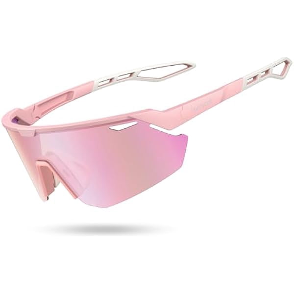 Polarized Sports Sunglasses for Men Women, 24g, UV400 Protection Sun Glasses for Cycling Running Baseball Fishing