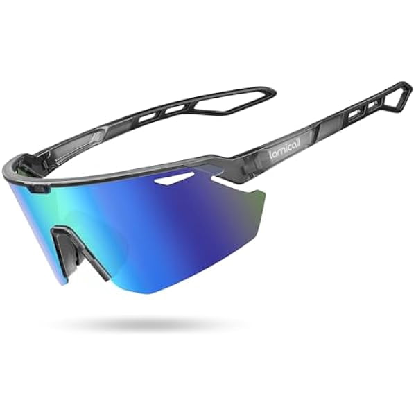 Polarized Sports Sunglasses for Men Women, 24g, UV400 Protection Sun Glasses for Cycling Running Baseball Fishing